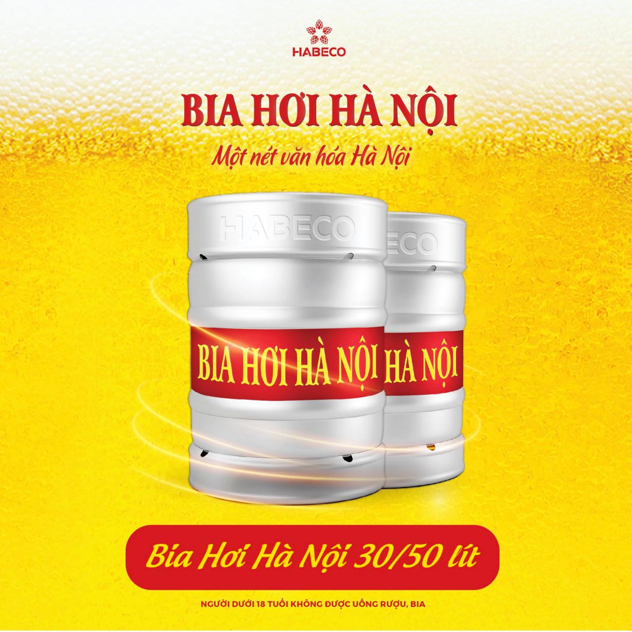 Bia Hơi Hà Nội Keg 30 - 50 Lít